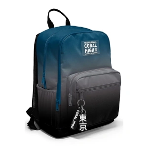 CORAL HIGH 23642 KIDS NEFTİ GRİ RENK GEÇİŞLİ DÖRT BÖLMELİ SIRT ÇANTASI