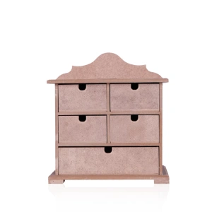 TEKNOPOİNT AHŞAP HOBY KT05 5 ÇEKMECELİ KULPSUZ KUTU