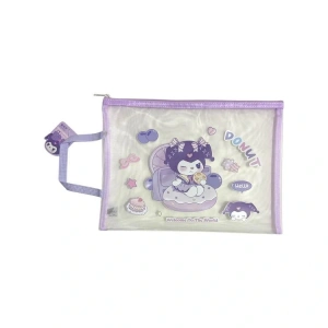 ODAK KT41055 FERMUARLI KUROMİ SAPLI FİLELİ A4 ÇANTA ( MESH DOSYA) - TEKLİ