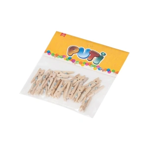 PUTİ AHŞAP MANDAL NATUREL 24 LÜ