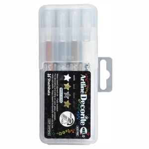 ARTLINE EDFM-3/4PSH2 DECORITE 3.0mm KESİK UÇ MARKER METALİK RENLER 4LÜ