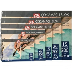 TALENS ÇOK AMAÇLI RESİM BLOKLARI 200 GR  A5