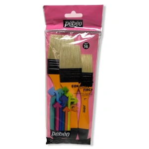 PEBEO SET-16 3LÜ ZEMİN FIRÇA SETİ BEYAZ KIL  NO: 1-1.5-2