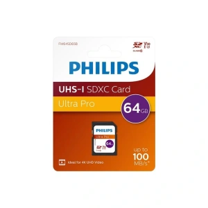 PHILIPS 64 GB SD KART UHS-I SDXC V30 ULTRA PRO HAFIZA KARTI FM64SD65B/00