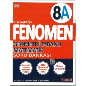 FENOMEN 8. SINIF GEOMETRİ TABANLI MATEMATİK SORU BANKASI (A)