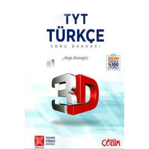 ÇÖZÜM TYT  TÜRKÇE 3D SORU BANKASI
