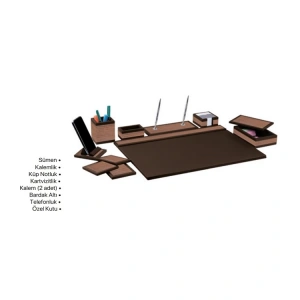 GIPTA 8126 FELIX DESKTOP 9 PARÇA SÜMEN TAKIMI KAHVE-KAHVE