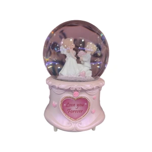 CEREN HDY0197 ORTA BOY HEDİYELİK MÜZİKLİ IŞIKLI KAR ATAN KAR KÜRESİ (PİLLİ) LOVE YOU FOREVER