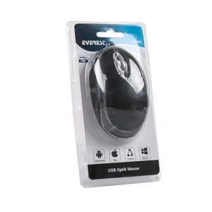 EVEREST KM-6809 USB OPTİK 1200 DPI KABLOLU MOUSE SİYAH