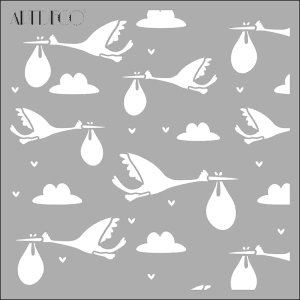 ARTDECO STENCİL 30X30CM LEYLEKLER 147