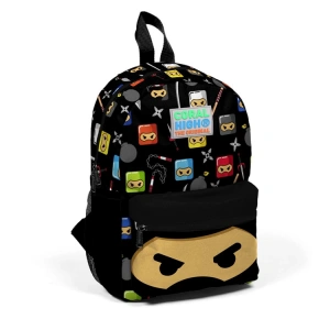 CORAL HIGH 23349 SİYAH NİNJA DESENLİ İKİ BÖLMELİ MİNİ SIRT ÇANTASI