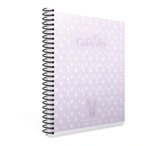 GIPTA CACTUS LOVE SPİRALLİ PP KAPAK 17X24 80 YP KARELİ DEFTER