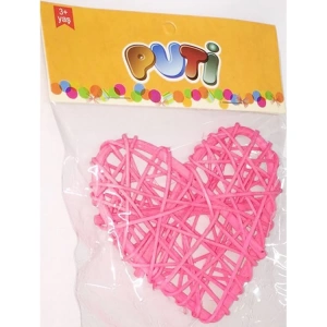 PUTİ BAMBU SÜS KALP TEKLİ