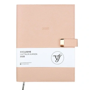 VICTORIAS JOURNALS 124-1408 19X25 EXECUTIVE HAFTALIK AJANDA - PUDRA PEMBE