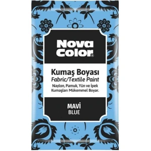 NOVA COLOR NC-902 TOZ KUMAŞ BOYASI 12gr. MAVİ