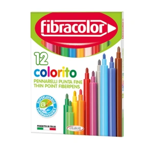 FİBRACOLOR COLORITA KEÇELİ KALEM 12Lİ K.KUTU