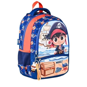 MUGGLE MU-5910 PIRATE KOYU MAVİ 3 BÖLMELİ SIRT ÇANTASI