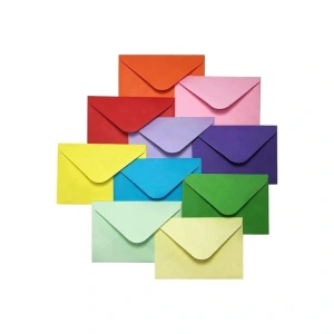 DOĞAN KARIŞIK 10 RENK MEKTUP ZARFI TUTKALLI 7X9 120 GR 1000Lİ