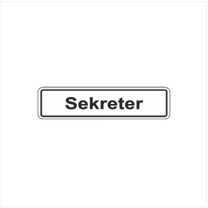 EKSTRAFİX 119 YÖNLENDİRME/UYARI LEVHASI 7x24.5cm SEKRETER