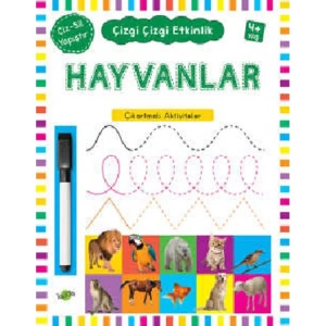 ÇİZGİ ÇİZGİ ETKİNLİK HAYVANLAR 4 YAŞ VE ÜSTÜ