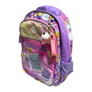 MUGGLE MU-5751 CALL ME PULLU 3 GÖZLÜ SIRT ÇANTASI MOR