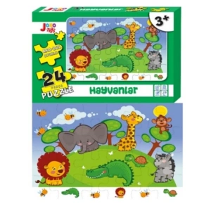 JOHO TOYS PUZZLE YAPBOZ HAYVANLAR 48x34cm 24 PARÇA