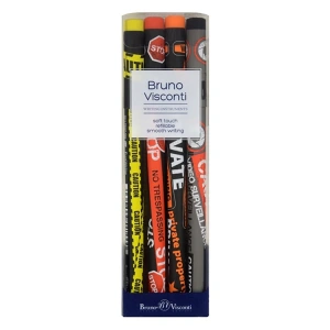 BRUNO VISCONTI FUN WRITE 0.5mm KUTULU DESEN-3 4LÜ SET TÜKENMEZ KALEM 20-0212-4/3