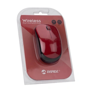 EVEREST SM-833 USB 1200 DPI KABLOSUZ OPTİK MOUSE SİYAH/KIRMIZI