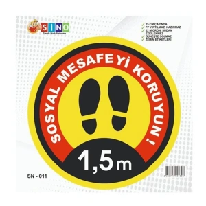 SİNO SN-011 ZEMİN UYARI ETİKETİ - SOSYAL MESAFE