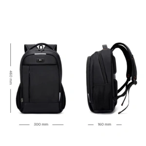 LENOVA LECOO BG04 17 İNÇ LAPTOP BÖLMELİ ÇOK FONKSİYONLU WATERPROOF SIRT ÇANTASI SİYAH