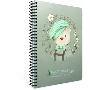 GIPTA EASY NOTES SPİRALLİ KARTON KAPAK DEFTER A4 100YP. KARELİ