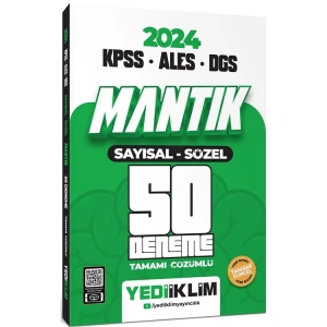 YEDİİKLİM 2024 KPSS ALES DGS MANTIK SAYISAL-SÖZEL TAMAMI ÇÖZÜMLÜ 50 DENEME
