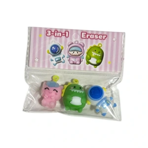 ZIZU GZ8308-1 3 IN 1 KULLANIM ŞEKİLLİ SİLGİ-KALEM BAŞLIĞI-ANAHTARLIK