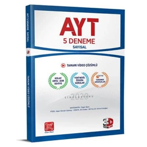 3D AYT TAMAMI VİDEO ÇÖZÜMLÜ 5Lİ DENEME SAYISAL