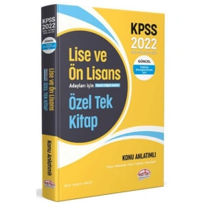 EDİTÖR 2022 KPSS LİSE VE ÖN LİSANS ADAYLARI İÇİN ÖZEL TEK KİTAP KONU ANLATIMI