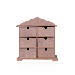 TEKNOPOİNT AHŞAP HOBY KT06 6 ÇEKMECELİ KULPSUZ KUTU