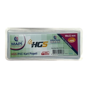 MAPİ PVC HGS KART POŞETİ ŞEFFAF 98x32mm.