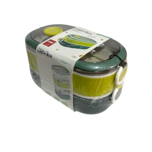 VAGONLİFE ÇELİK YEMEK KABI 2 KATLI LUNCH BOX 900ml - VGN6729 YEŞİL-SARI