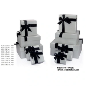 GIPTA MY SILVER KARE HEDİYE KUTUSU  BX1037 D 145x145x85 mm - TEKLİ