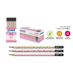GIPTA K125 PINK YUVARLAK HB KURŞUN KALEM