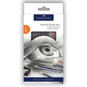 FABER CASTELL 5165000000 GOLDFABER DERECELİ ÇİZİM KALEM SETİ+SİLGİ+ KALEMTRAŞ