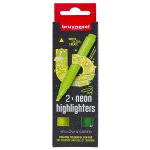 BRUYNZEEL HIGHLIGHTER NEON YEŞİL-SARI 2Lİ FOSFORLU KALEM SETİ  - B60283102