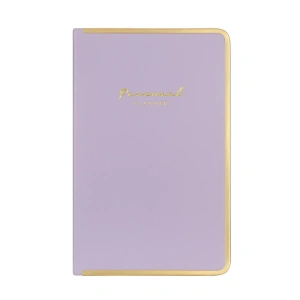 VICTORIAS JOURNALS MONACO 0230 VEGAN DERİ SERT KAPAK 13x21 100gr.160 SYF. PLANNER ÇİZGİLİ DEFTER LİLA