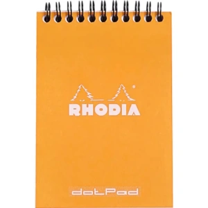 RHODIA DOT 105x148mm A-6 SPİRALLİ NOKTALI BLOKNOT TURUNCU KAPAK 80 YP.