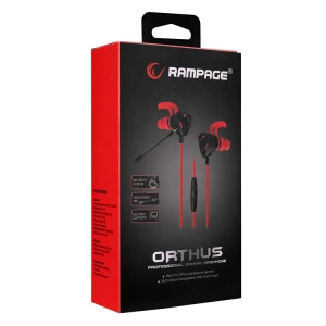 RAMPAGE SN-RX10 ORTHUS SİYAH/KIRMIZI 3,5MM ESNEK MİKROFONLU KULAKLIK
