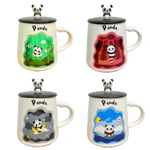 HUN 2-359 PANDA DESENLİ PORSELEN KUPA - TEKLİ