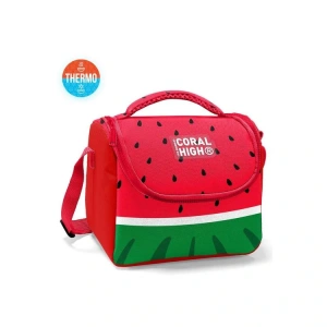 CORAL HIGH 12789 KIDS KIRMIZI YEŞİL KARPUZ DESENLİ THERMO BESLENME ÇANTASI