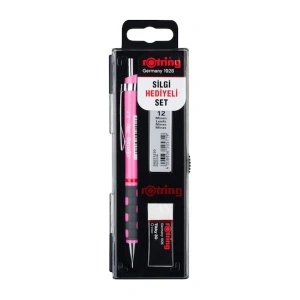 ROTRING TIKKY VERSATİL + MİN + SİLGİ 3LÜ OKUL SETİ - 0.7 mm  NEON PEMBE