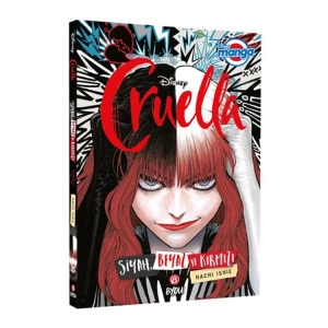 DİSNEY MANGA - CRUELLA SİYAH BEYAZ VE KIRMIZI