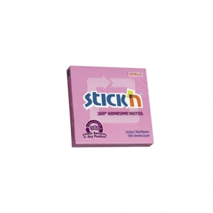 GIPTA STICKN 76X76 PASTEL PEMBE 360° YAPIŞKANLI NOTLUK 100 YP.